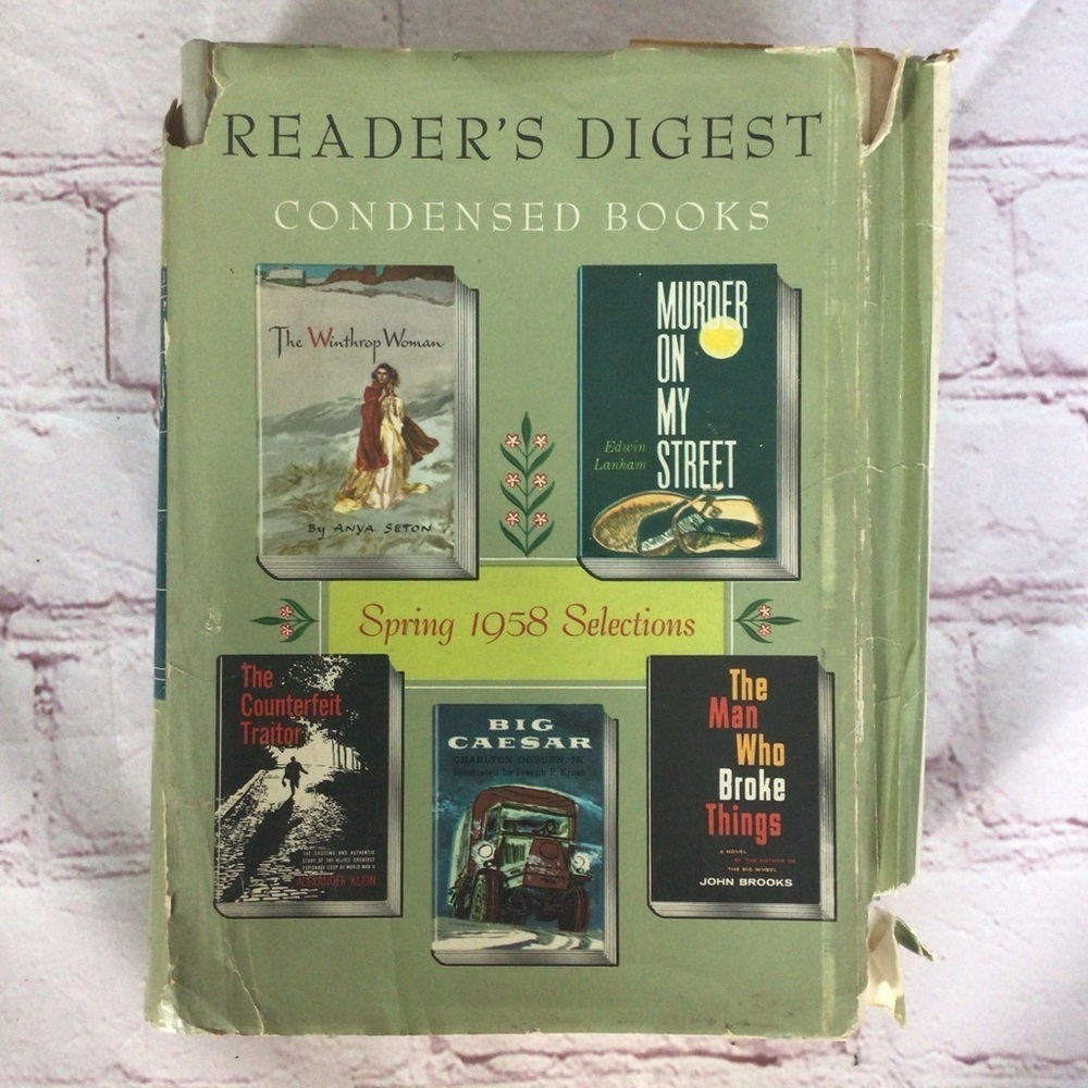 Reader’s Digest Condensed Books Spring 1958 Hardcover Book